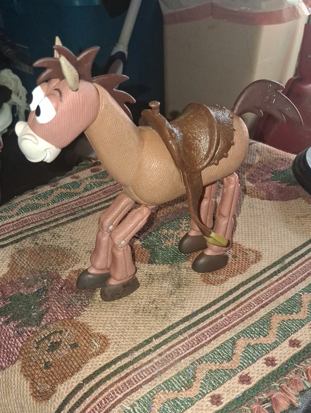 Disney Brown Horse Action Figure with Dark Brown Saddle